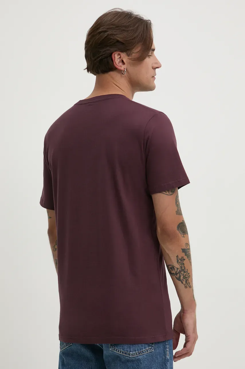 Hollister Co. Tricou Din Bumbac Barbati, Culoarea Bordo, Neted, KI324-2136