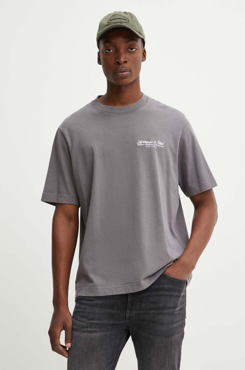 

Тениска Abercrombie & Fitch в сиво с изчистен дизайн KI123-4149, Сив