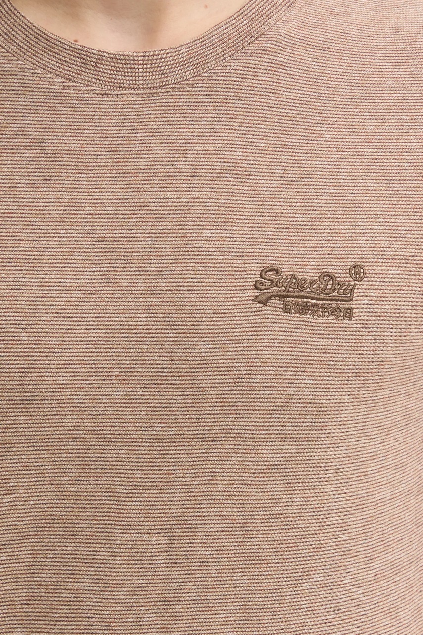Бавовняна футболка Superdry чоловіча колір бежевий візерунок M1011245A-B7D 