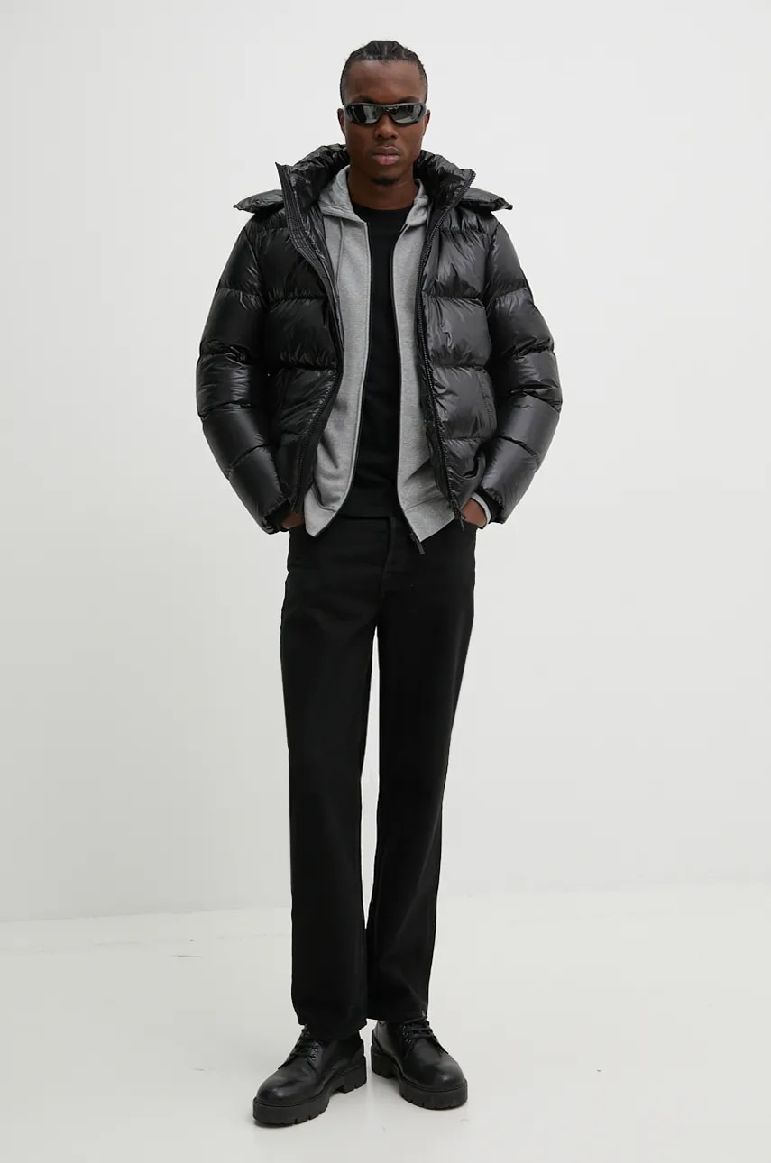 Хлопковая футболка Superdry мужская цвет чёрный однотонная M1012078A-02A Хлопковая футболка Superdry мужская цвет чёрный однотонная M1012078A-02A