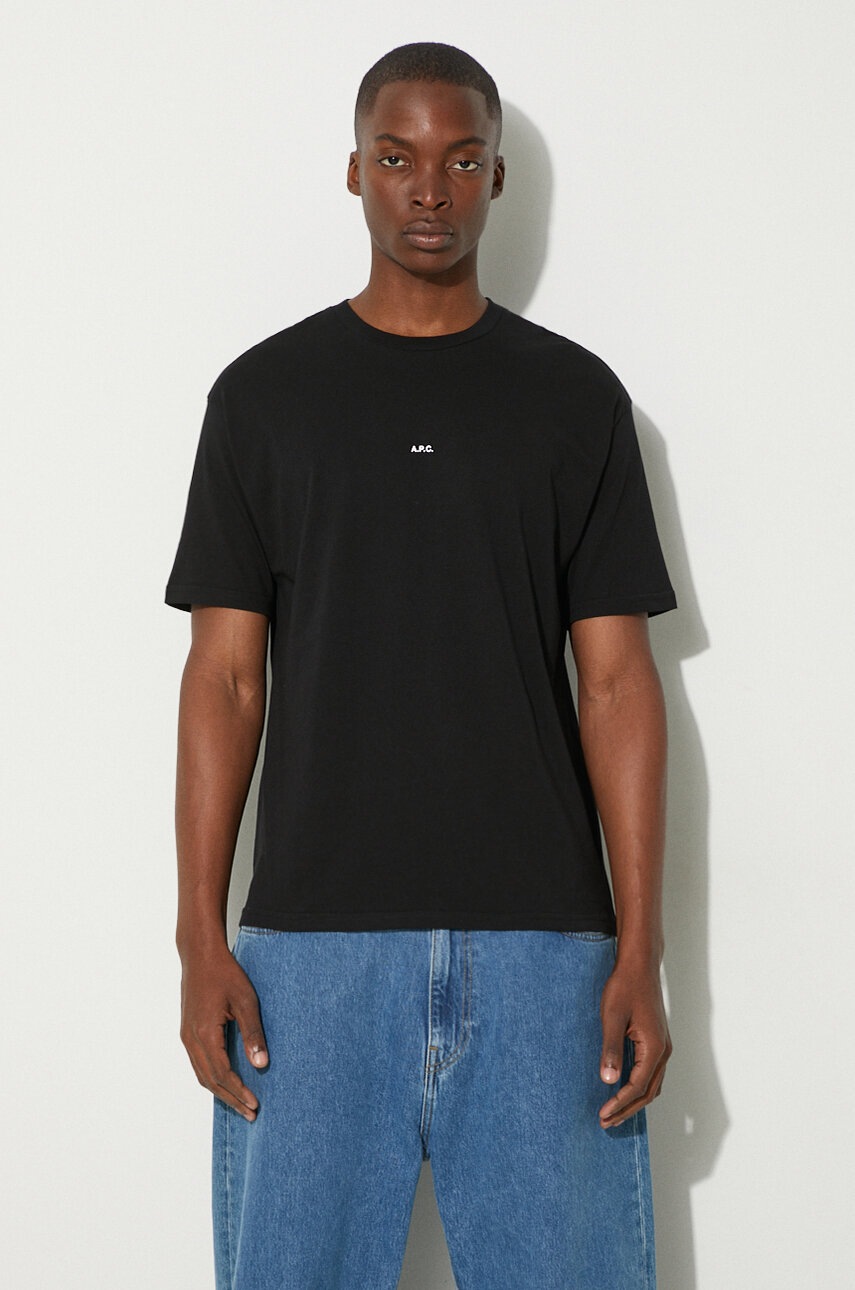 A.P.C. t-shirt bawełniany t-shirt boxy micro logo GOTS