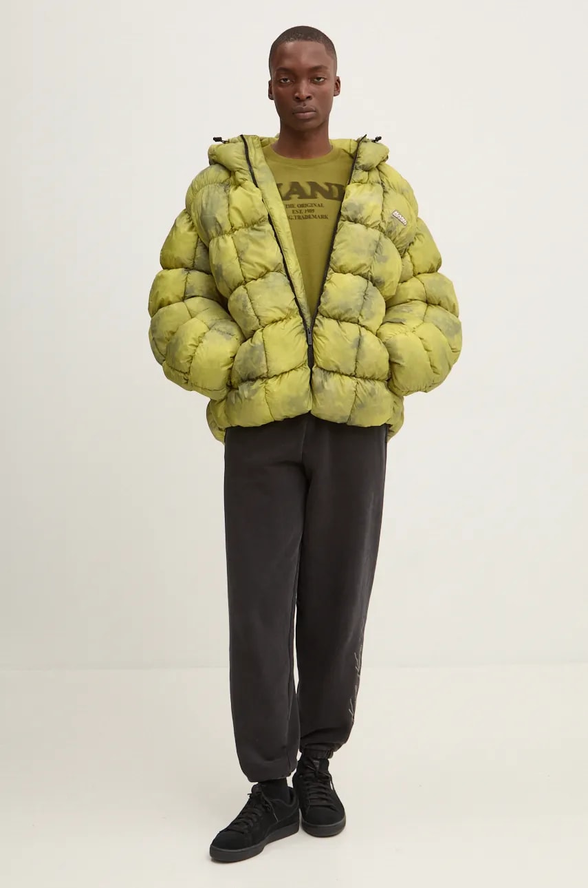 Хлопковая футболка Karl Kani мужская цвет зелёный с принтом 60300095 Хлопковая футболка Karl Kani мужская цвет зелёный с принтом 60300095