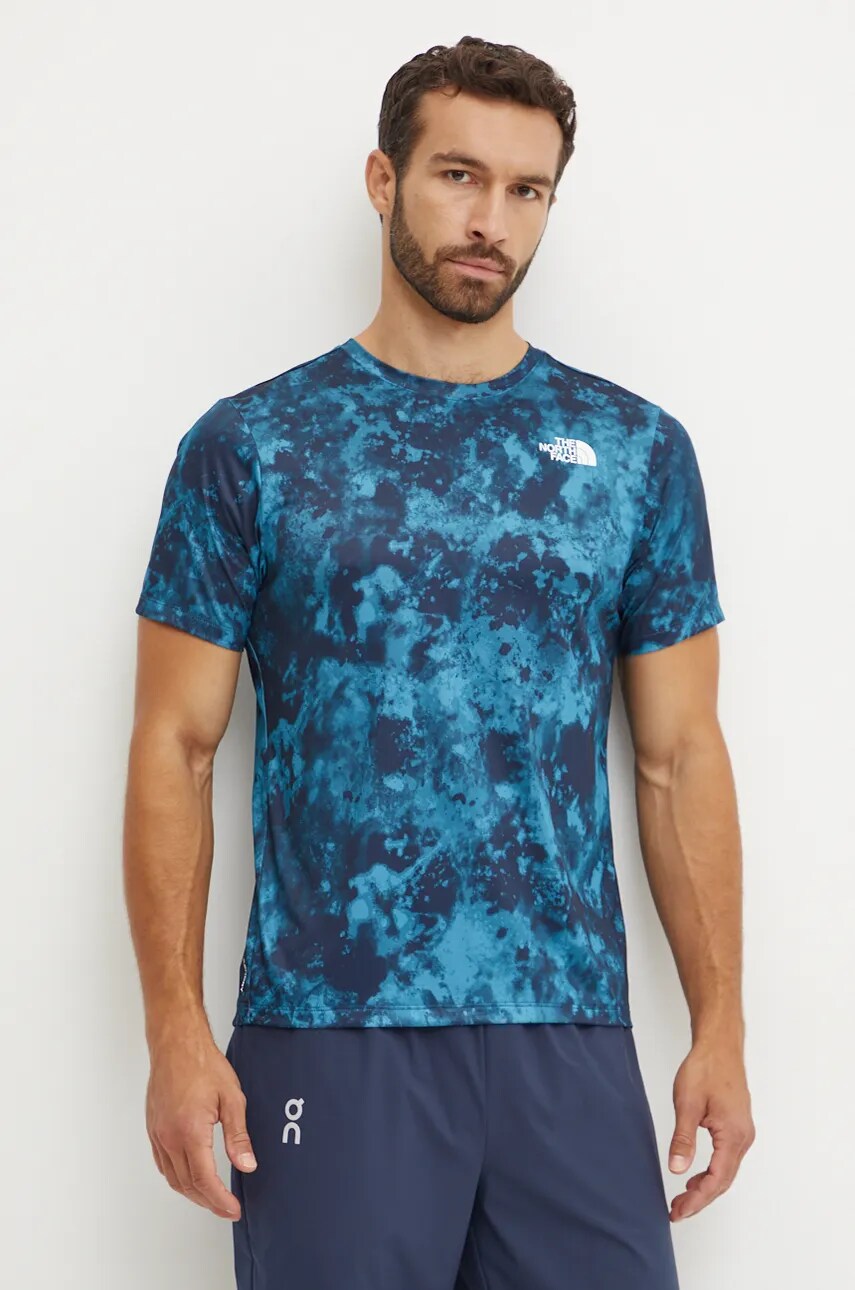 The North Face tricou sport 24/7 culoarea turcoaz, modelator, NF0A895H7OR1