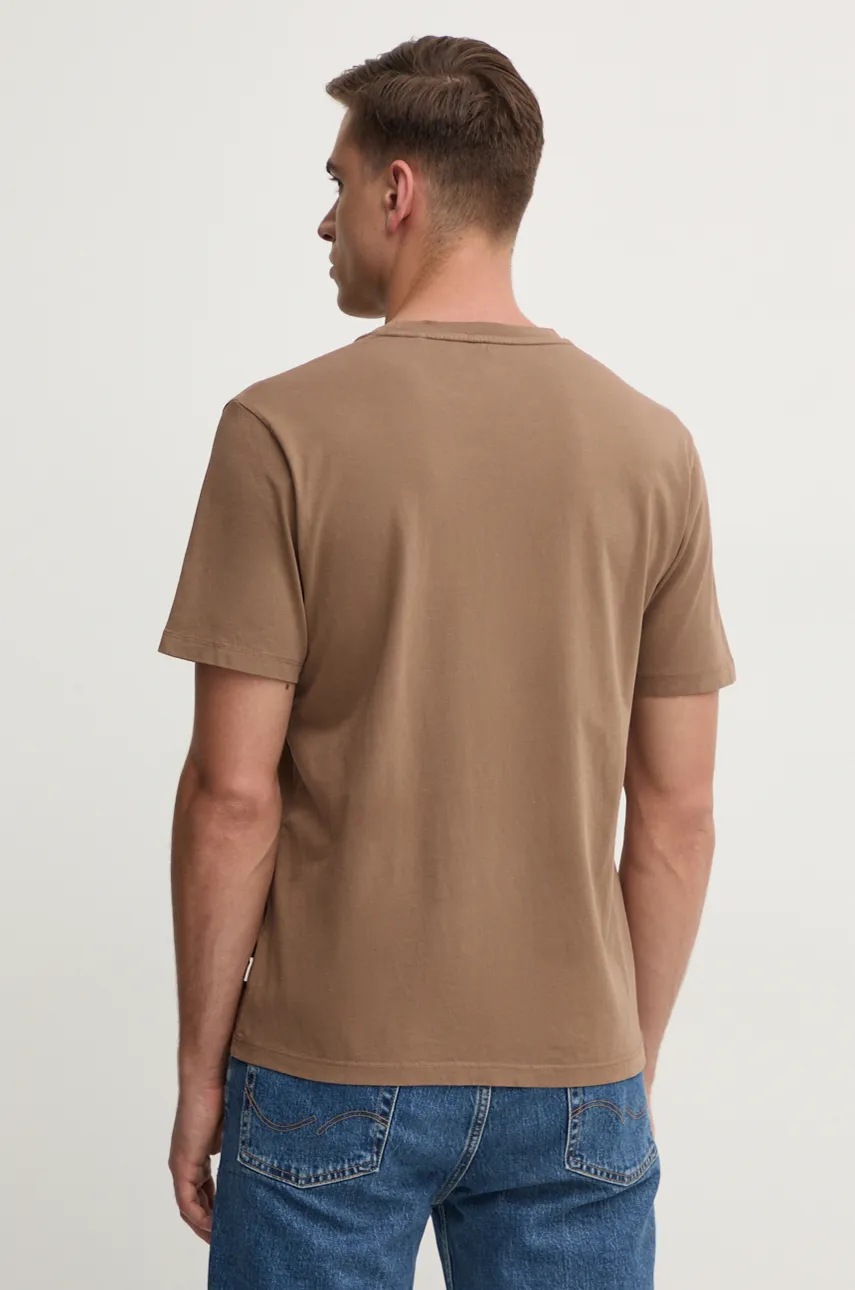 Pepe Jeans pamut póló ALDRIDGE barna, férfi, nyomott mintás, PM509628 termék 2. képe