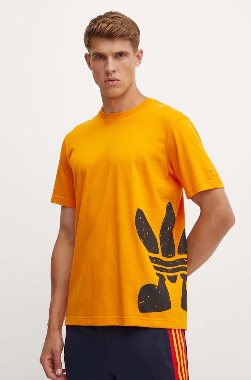 

Памучна тениска adidas Originals в оранжево с принт IX6749, Оранжев