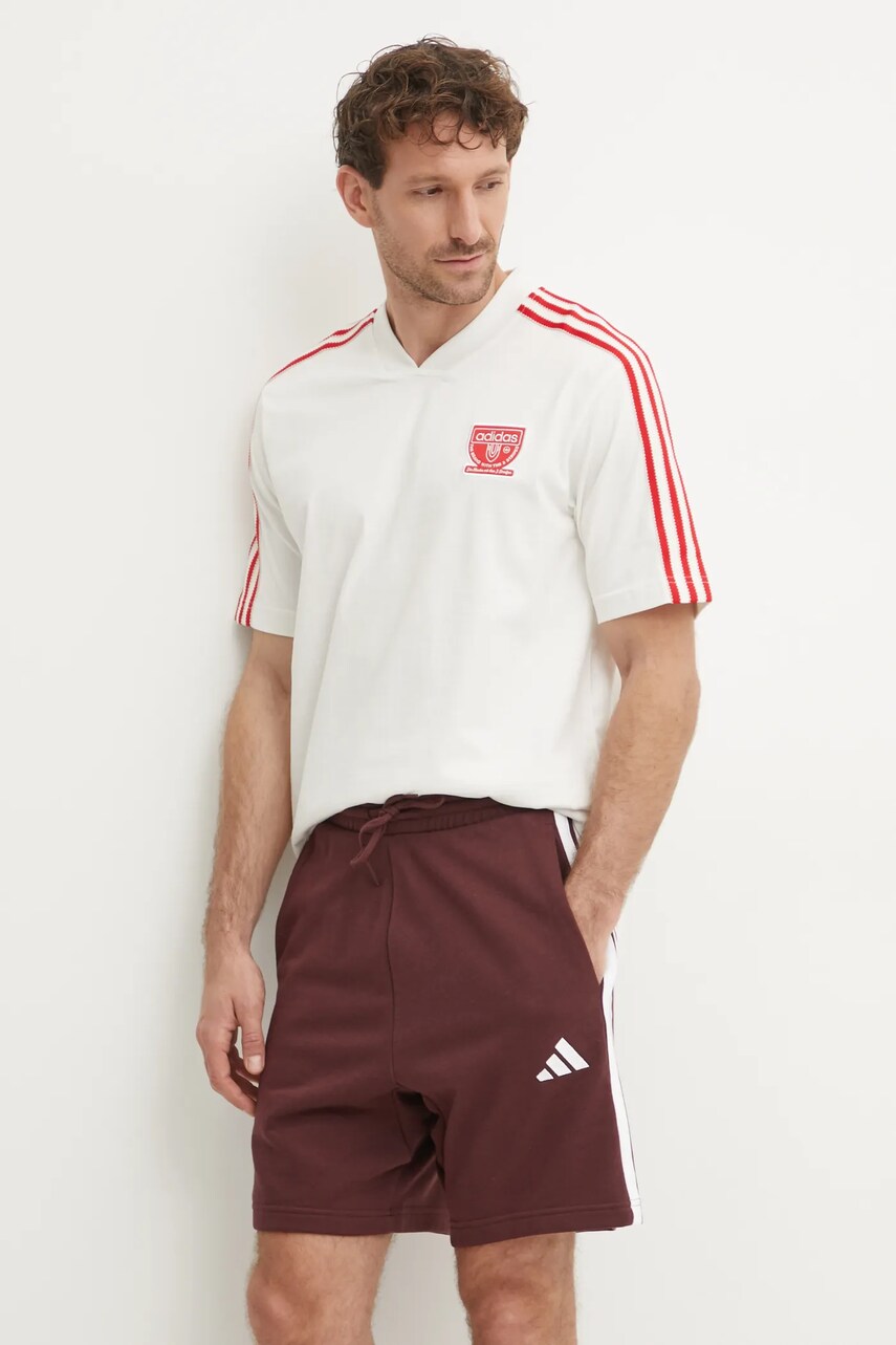 adidas Originals tricou din bumbac barbati, culoarea bej, modelator, IX9633
