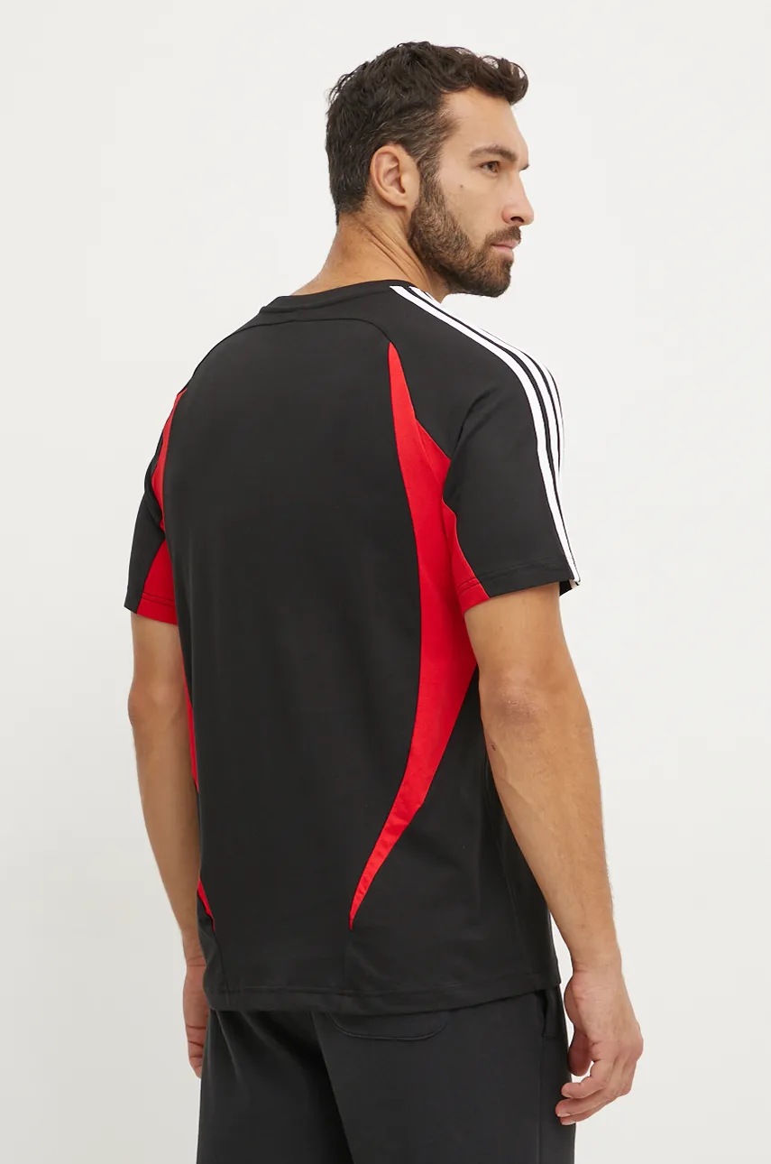 Бавовняна футболка adidas Originals чоловіча колір чорний візерунок IX9648 