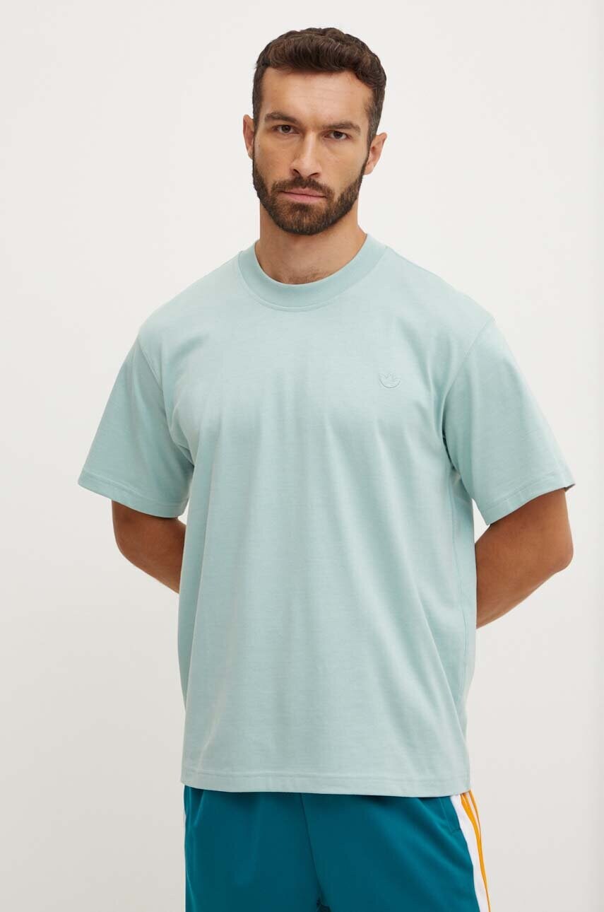 adidas Originals tricou barbati, culoarea verde, neted, IY2257