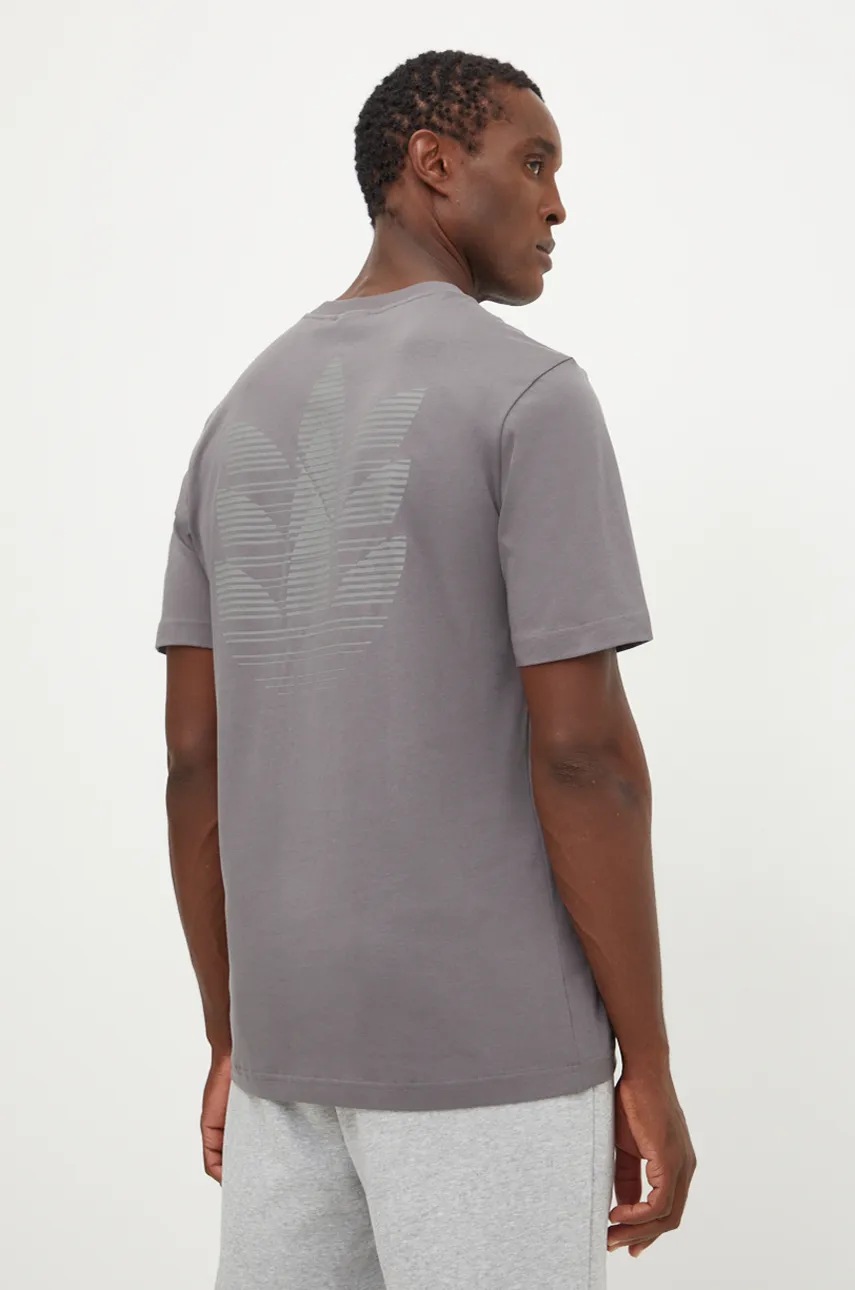 

Памучна тениска adidas Originals Adicolor в сиво с апликация IY4875, Сив