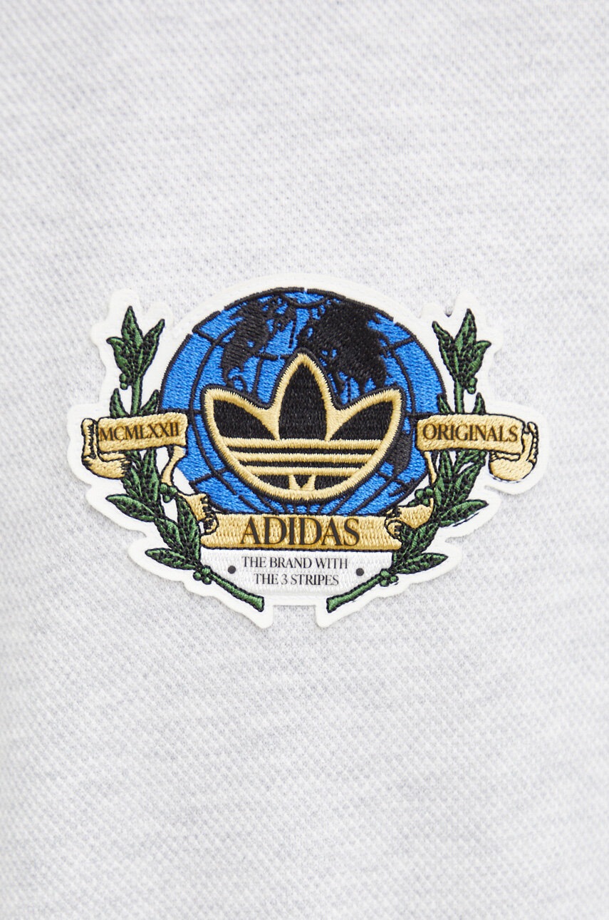 Βαμβακερό μπλουζάκι adidas Originals ανδρικό, χρώμα: γκρι, IZ2551 φωτογραφία
