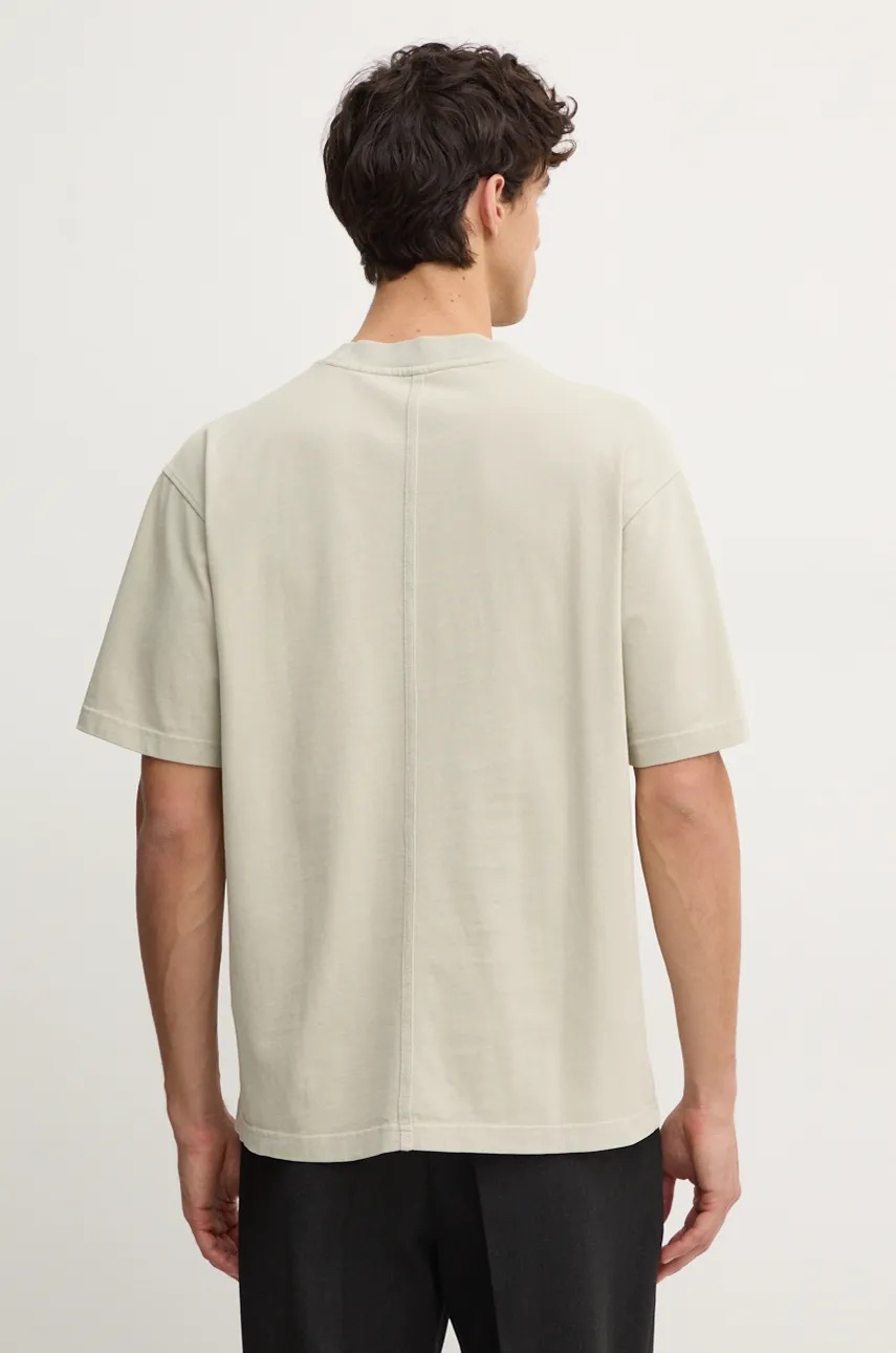 Βαμβακερό μπλουζάκι Boss Orange ανδρικό, χρώμα: μπεζ, 50528468 φωτογραφία