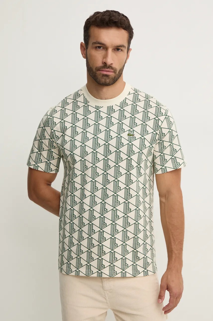 

Тениска Lacoste в бежово с десен TH2831, Бежов