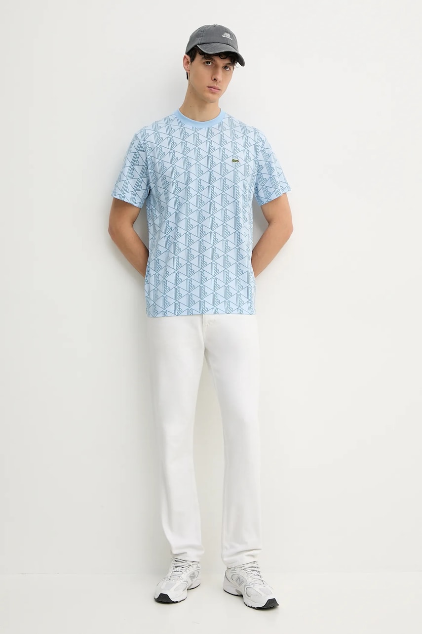 Футболка Lacoste мужская узорная TH2831 Футболка Lacoste мужская узорная TH2831