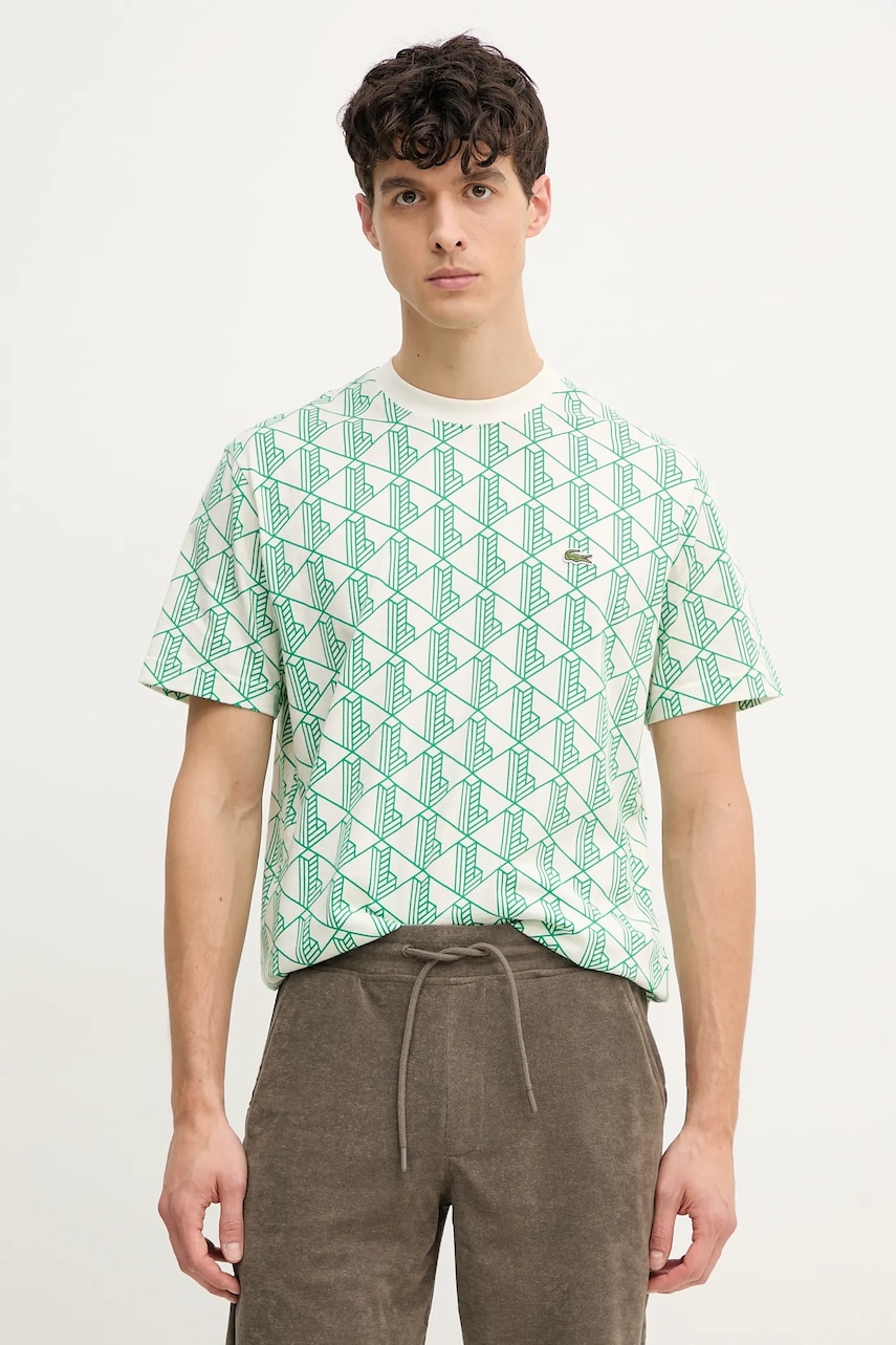 Levně Tričko Lacoste zelená barva, TH2831