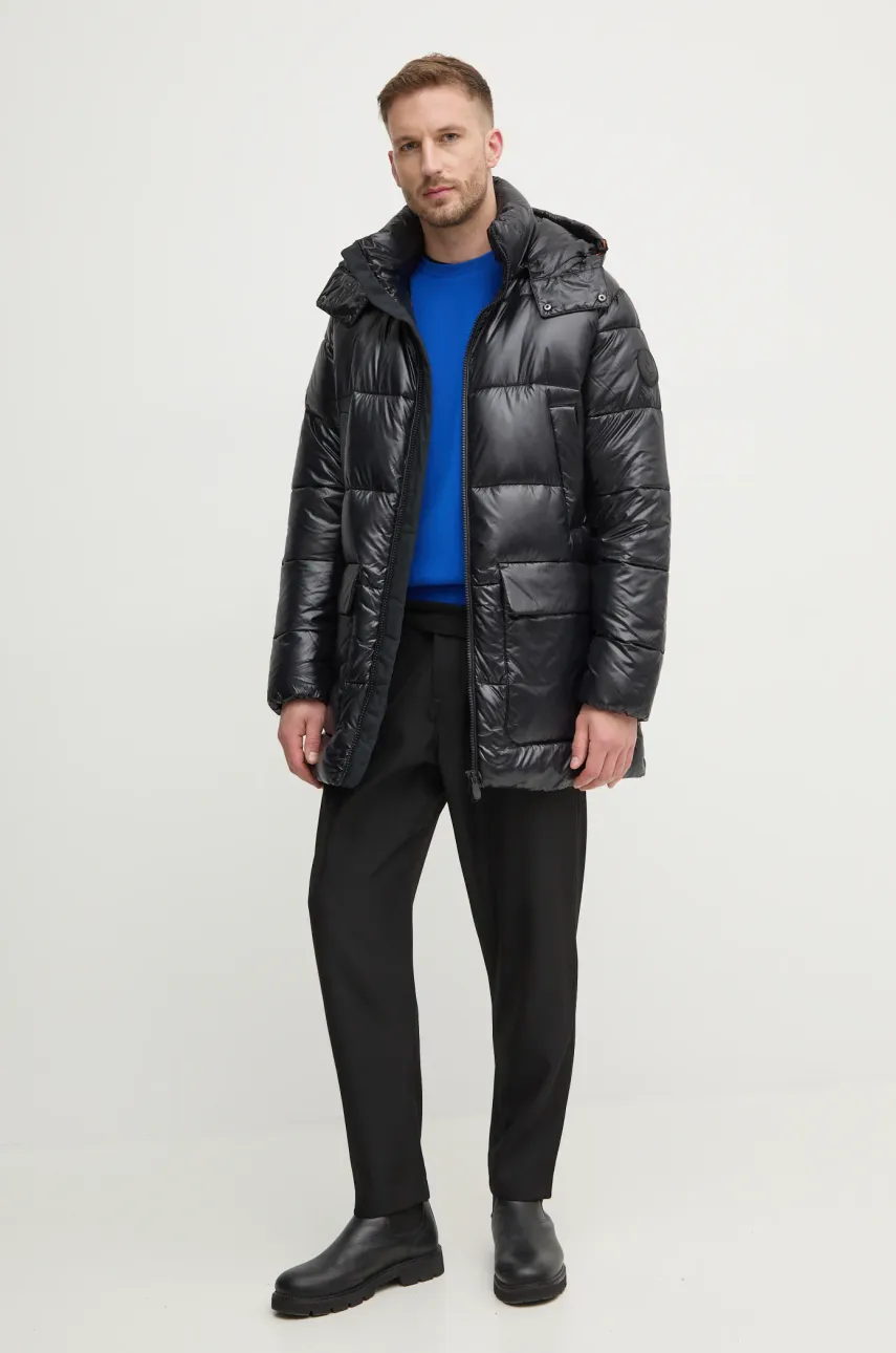 Хлопковая футболка Lacoste мужская цвет чёрный с принтом TH2861 Хлопковая футболка Lacoste мужская цвет чёрный с принтом TH2861