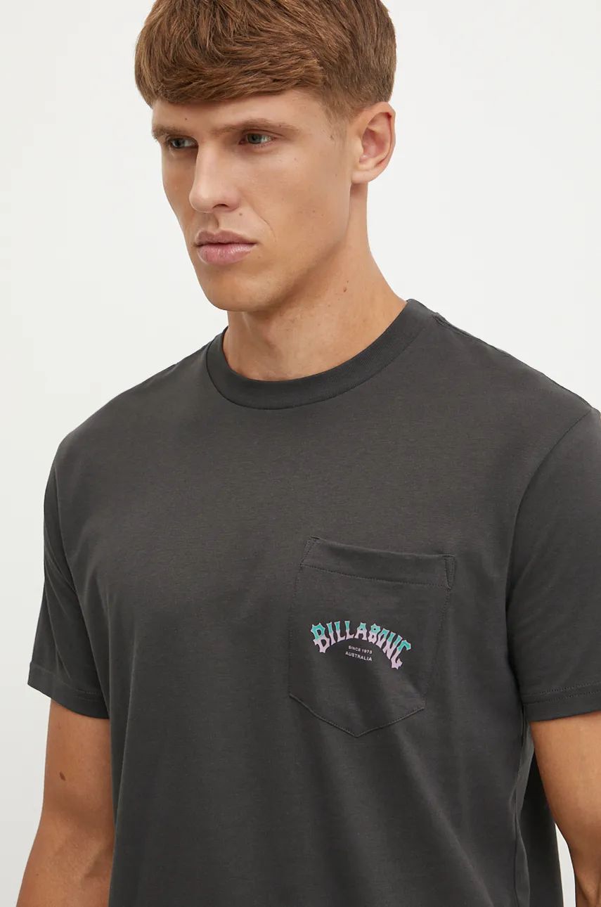 Billabong tricou Stacked Arch barbati, culoarea negru, cu imprimeu, EBYZT00175