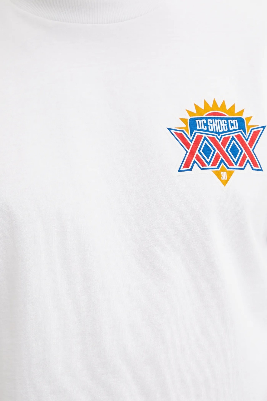 Βαμβακερό μπλουζάκι DC Go Home ανδρικό, χρώμα: άσπρο, ADYZT05429 φωτογραφία