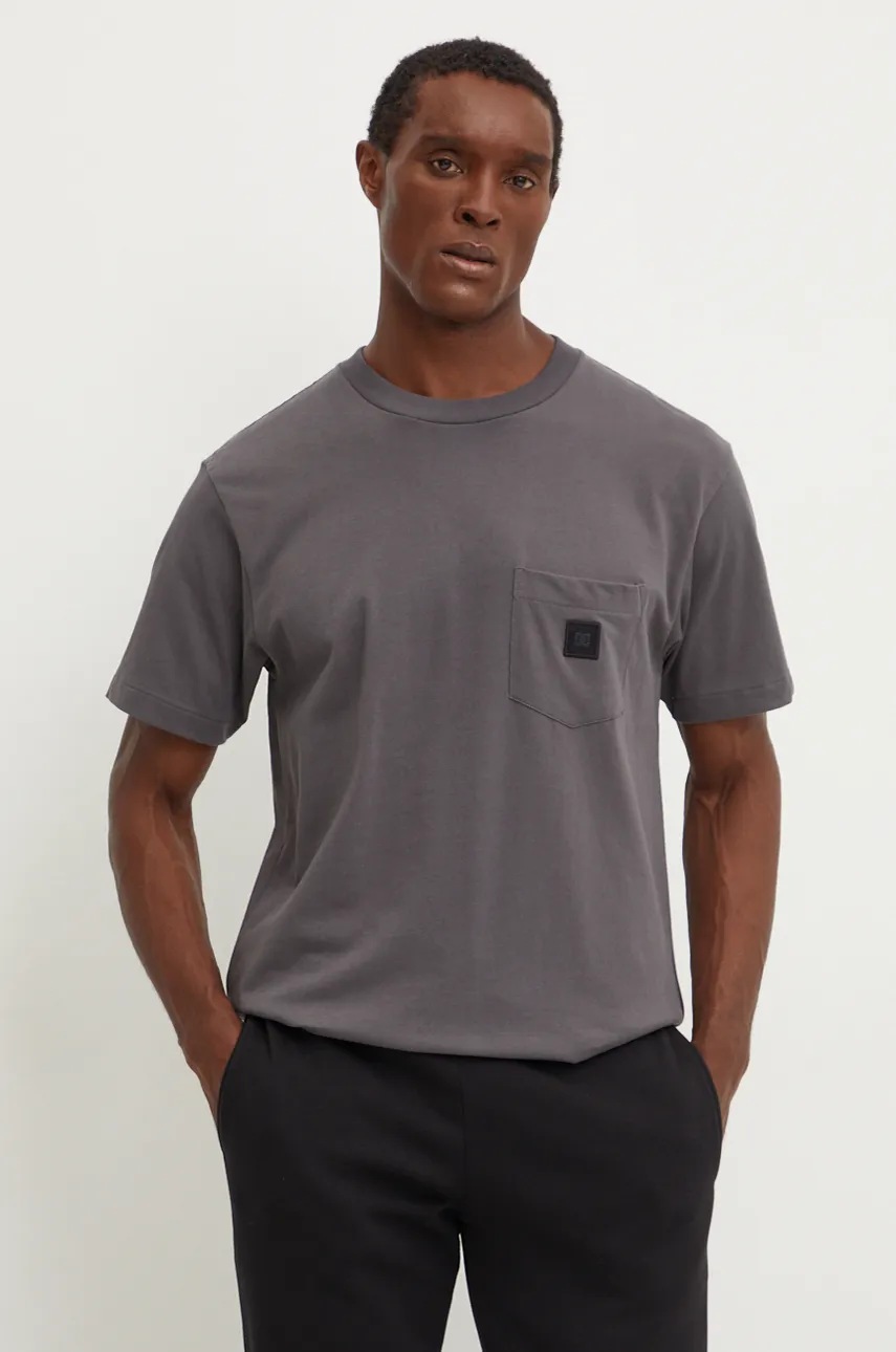 DC tricou din bumbac DC 1994 barbati, culoarea gri, neted, ADYKT03246