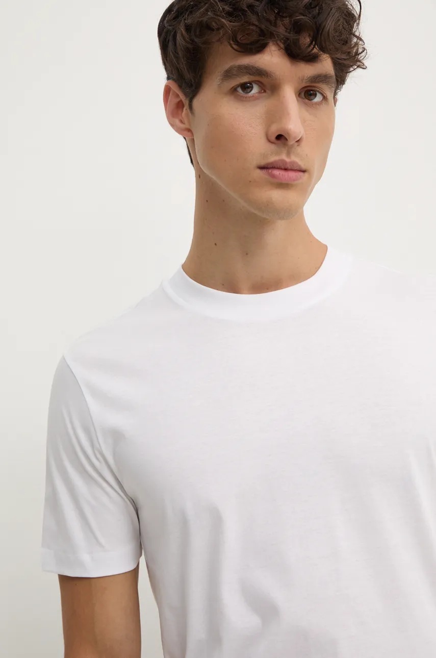 Βαμβακερό μπλουζάκι BOSS ανδρικό, χρώμα: άσπρο, 50523931 φωτογραφία