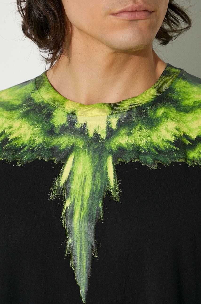 Pamučna Majica Marcelo Burlon Colordust Wings Over Tee Za Muškarce, Boja: Crna, S Tiskom, CMAA054F24JER0011055