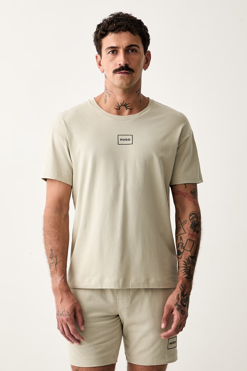 HUGO  homewear majica kratkih rukava za muškarce s pamukom Laze T-Shirt