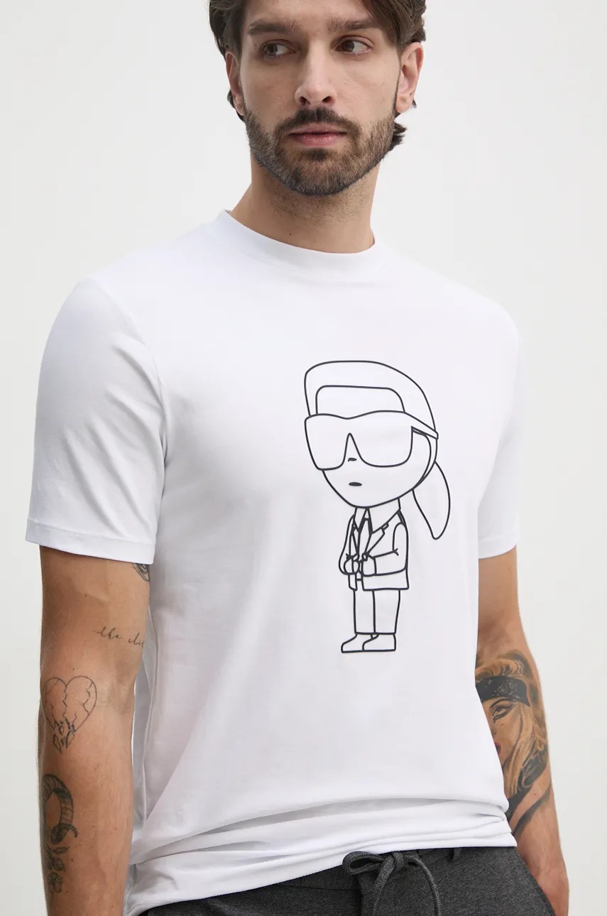 

Тениска Karl Lagerfeld в бяло с принт 544221.755057, Бял