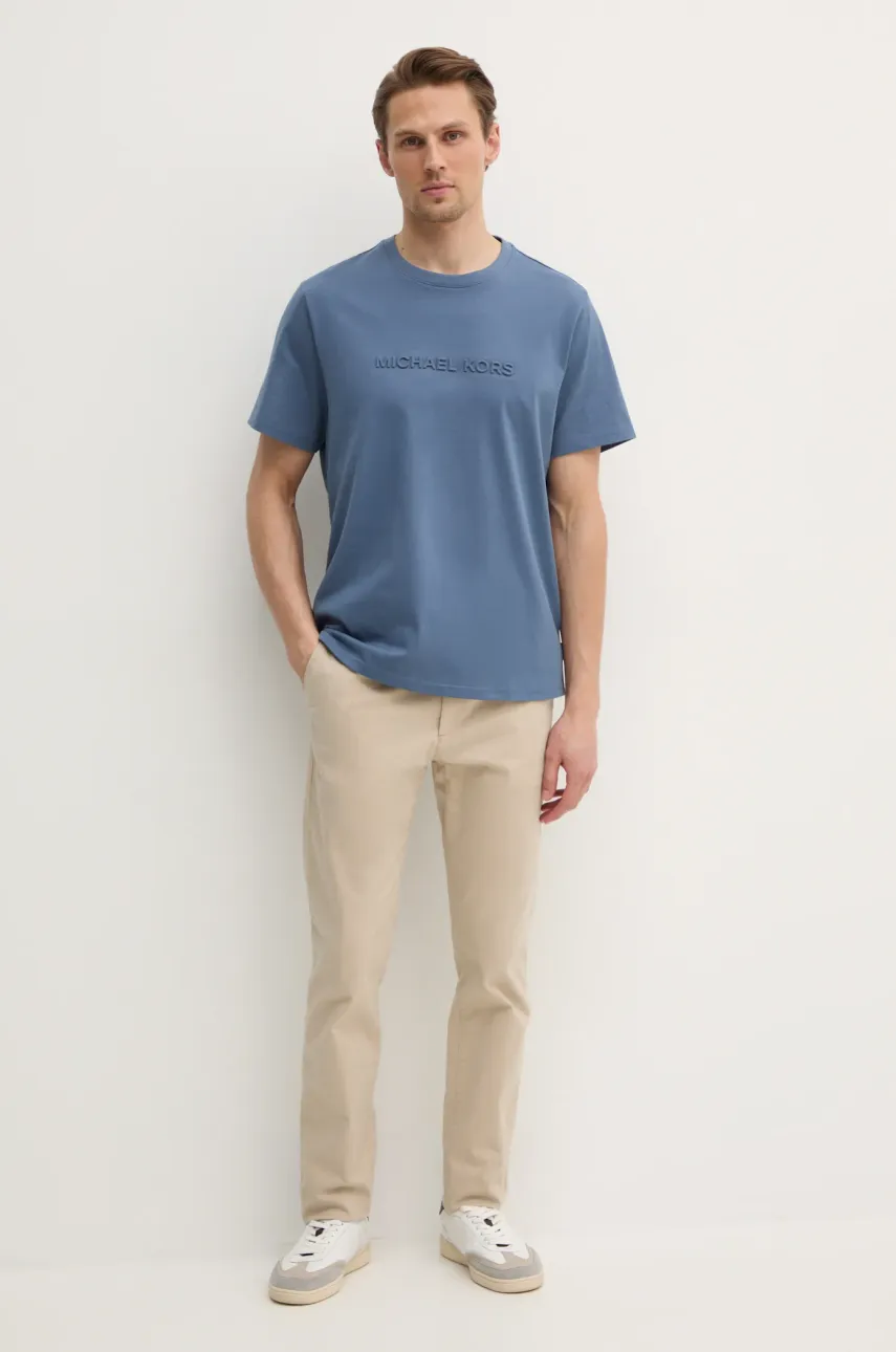 Хлопковая футболка Michael Kors мужская с аппликацией CF4529H1V2 Хлопковая футболка Michael Kors мужская с аппликацией CF4529H1V2