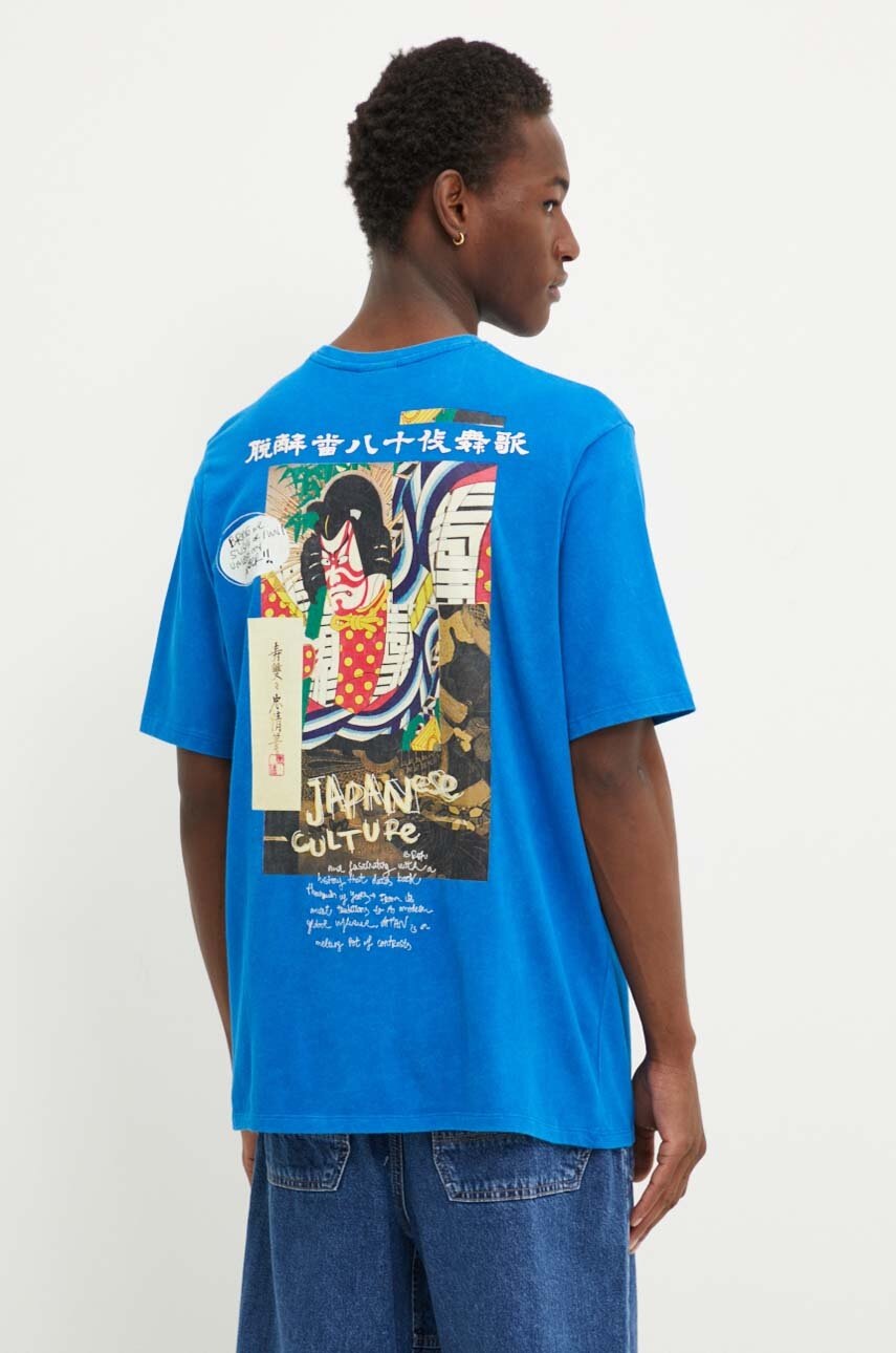 Desigual tricou din bumbac COLORADO barbati, cu imprimeu, 24WMTK35