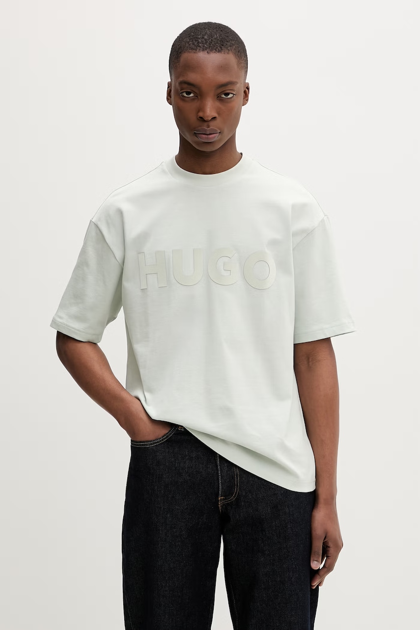 HUGO basic t-shirt ανδρικό βαμβακερό Dinkee