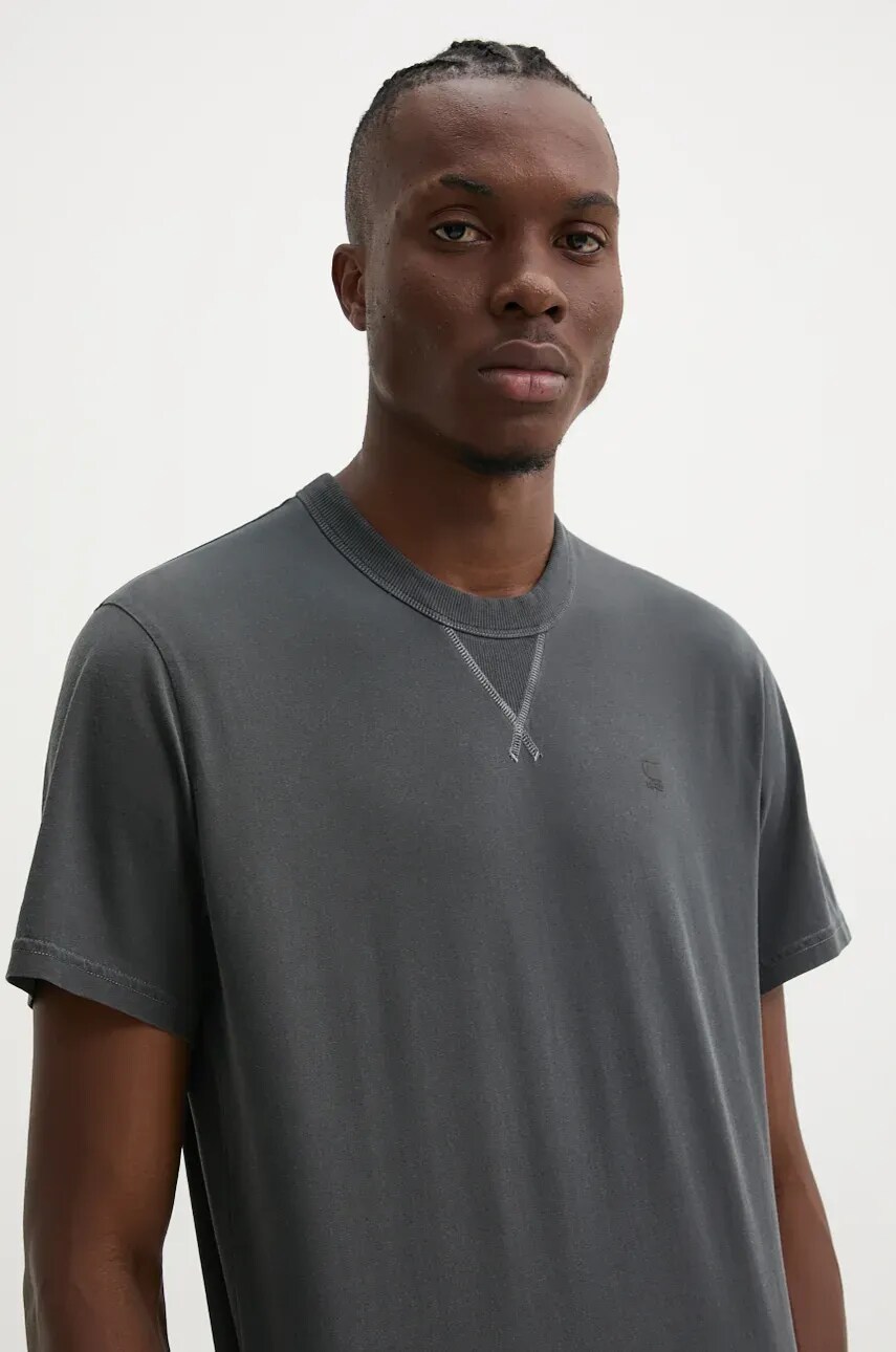 G-Star tricou din bumbac bărbați, culoarea negru, uni, D24449-2653