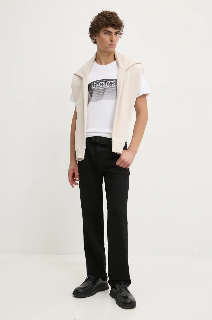 Футболка G-Star Raw мужская цвет белый с принтом D25092-C812 Футболка G-Star Raw мужская цвет белый с принтом D25092-C812
