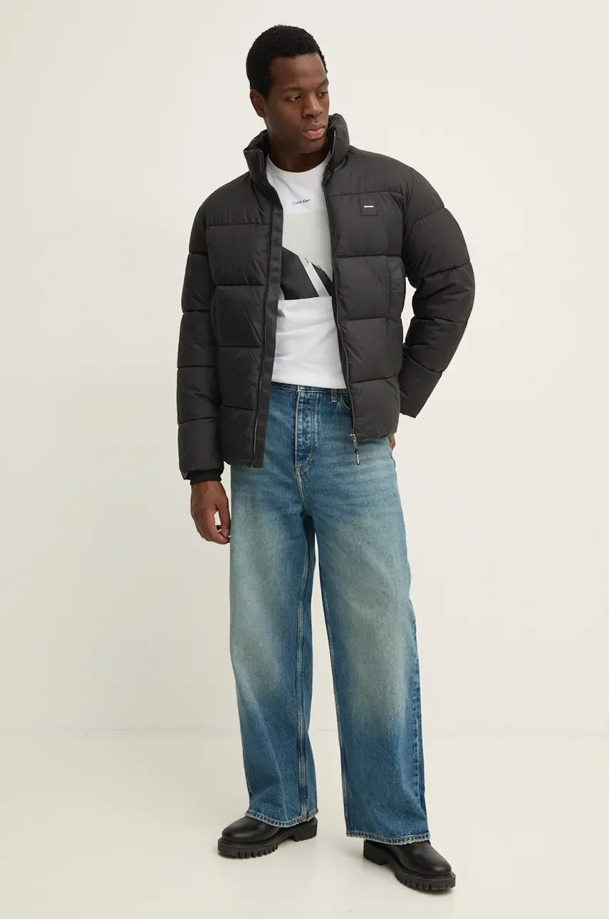 Хлопковая футболка Calvin Klein мужская цвет белый с принтом K10K113597 Хлопковая футболка Calvin Klein мужская цвет белый с принтом K10K113597