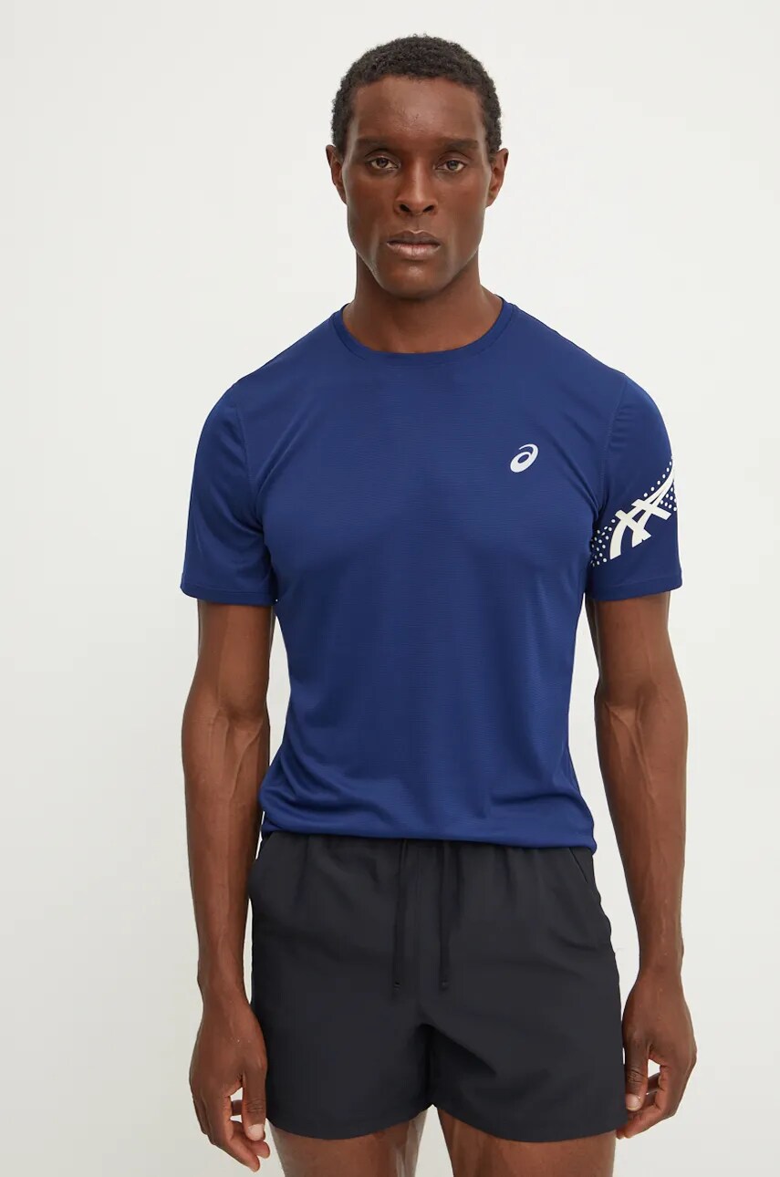 Asics tricou de alergare Icon culoarea bleumarin, cu imprimeu, 2011C734