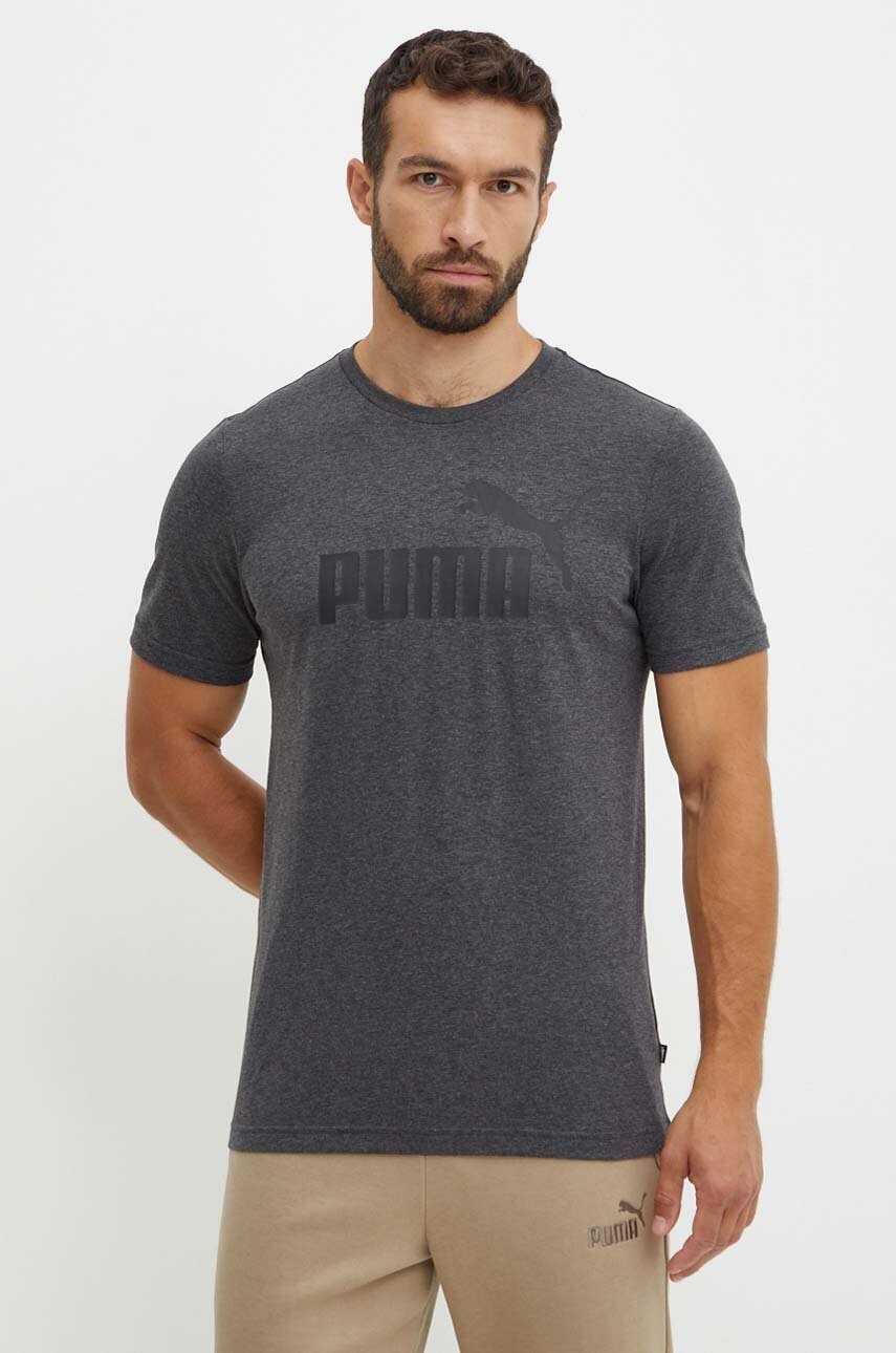 Футболка Puma чоловіча колір сірий з принтом 586736 