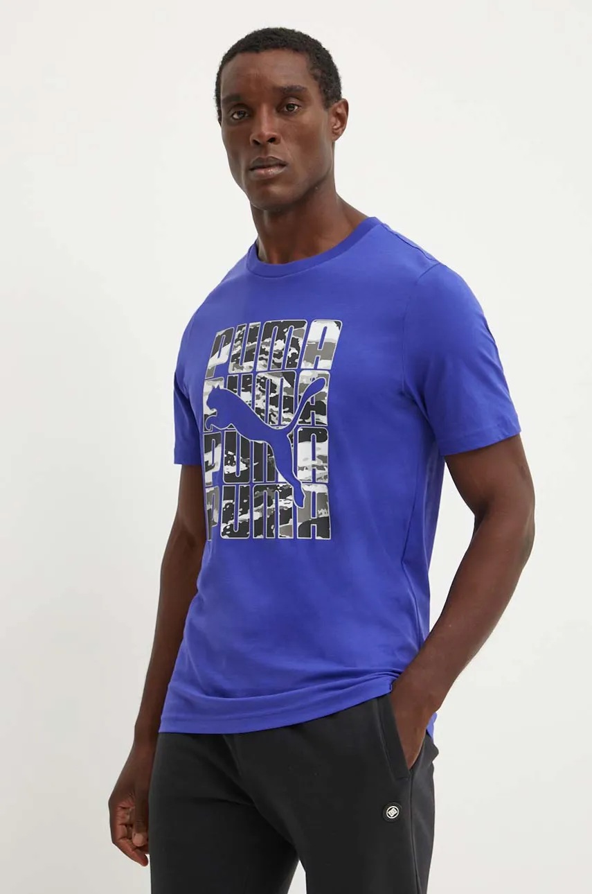 

Тениска Puma в лилаво с принт 681927, Виолетов