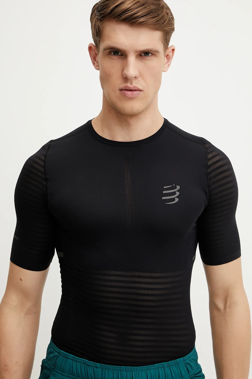 Μπλουζάκι για τρέξιμο Compressport Pro Racing χρώμα: μπλε, ATSM3615 φωτογραφία