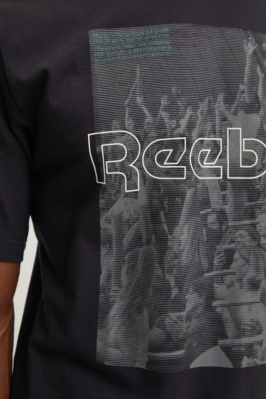 Βαμβακερό μπλουζάκι Reebok Classic ανδρικό, χρώμα: μαύρο, 100205656 φωτογραφία