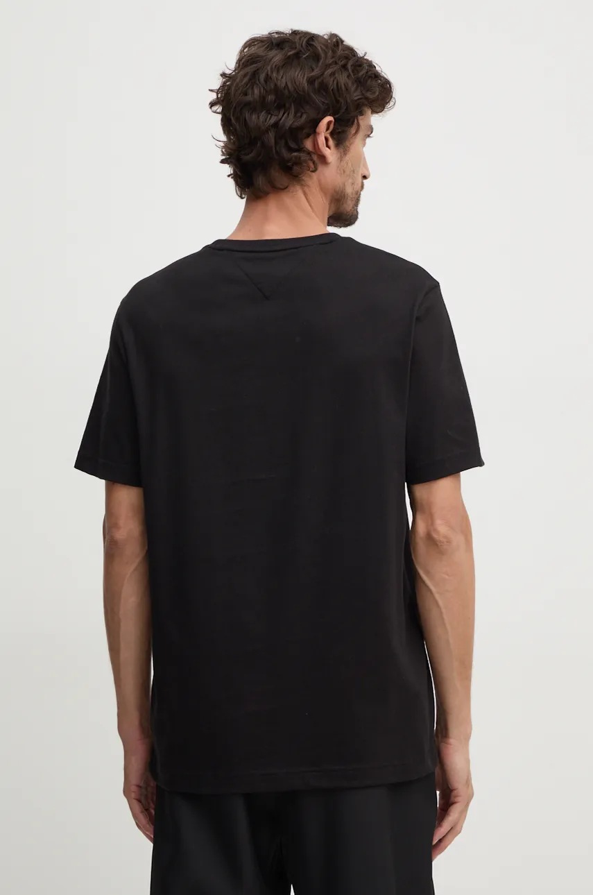 Βαμβακερό μπλουζάκι Tommy Hilfiger ανδρικό, χρώμα: μαύρο, MW0MW37267 φωτογραφία