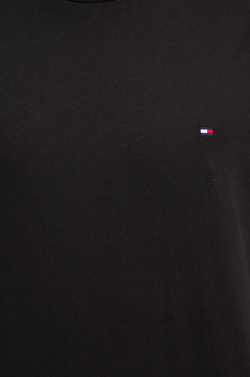 Βαμβακερό μπλουζάκι Tommy Hilfiger ανδρικό, χρώμα: μαύρο, MW0MW37267 φωτογραφία