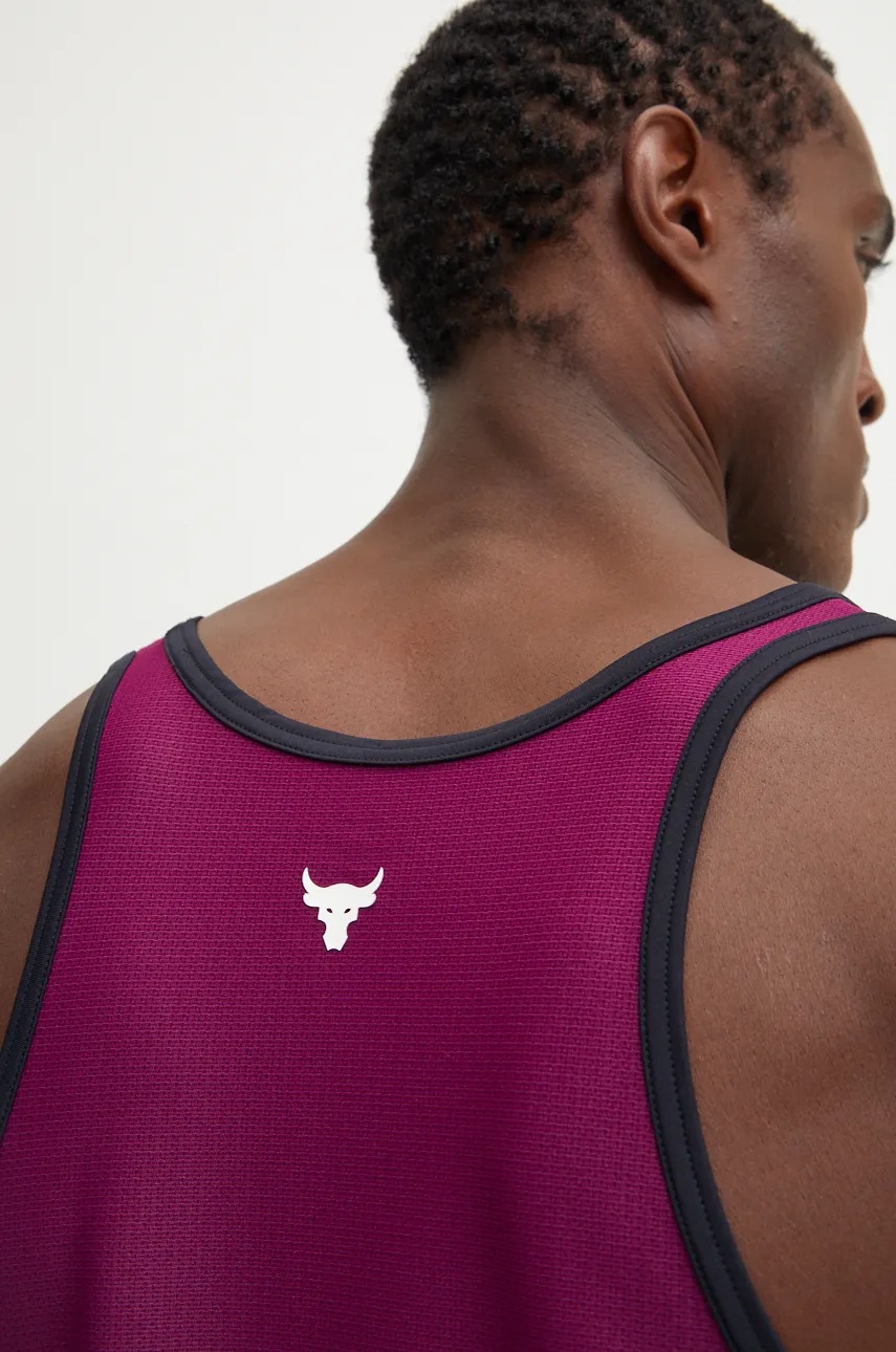 Μπλουζάκι προπόνησης Under Armour Project Rock χρώμα: μοβ, 1386888 φωτογραφία