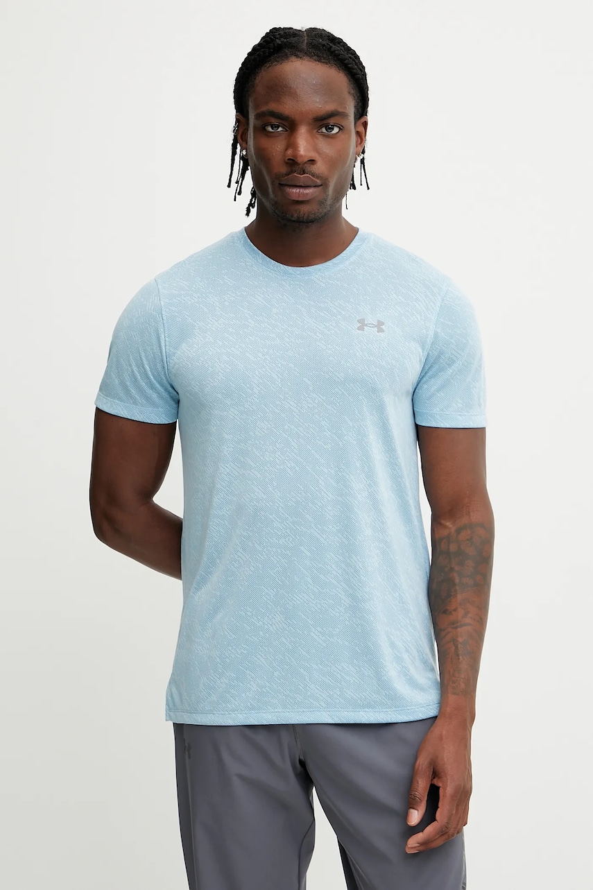 Under Armour tricou de alergare Launch Camo culoarea gri, uni, 1386681 Under Armour tricou de alergare Launch Camo culoarea gri, uni, 1386681