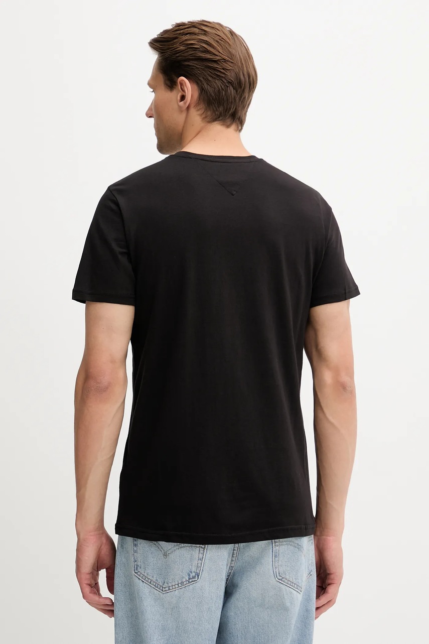 Хлопковая футболка Tommy Jeans цвет бежевый с принтом DM0DM20740