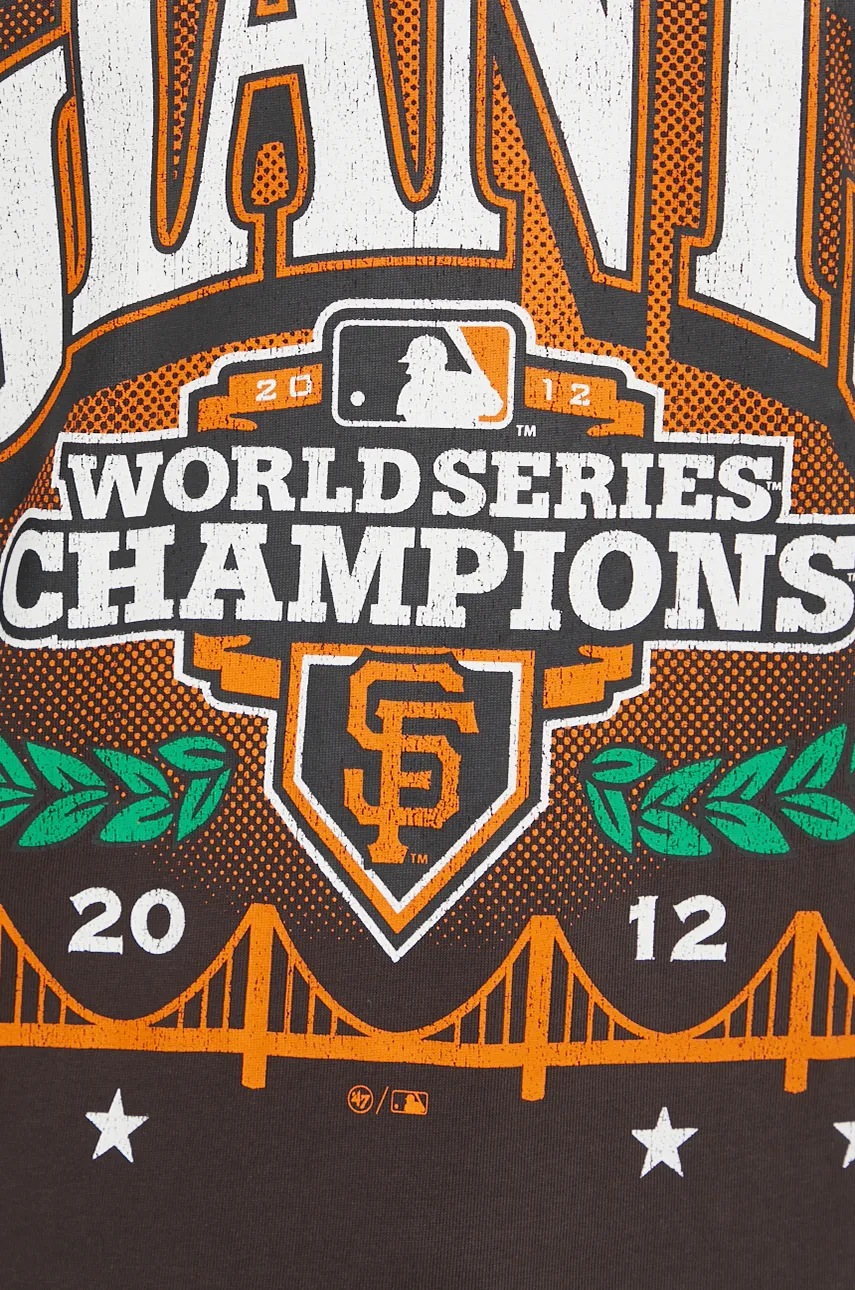 Βαμβακερό μπλουζάκι 47 brand MLB San Francisco Giants ανδρικό, χρώμα: γκρι, BU022TMYIHQ632909C9 φωτογραφία