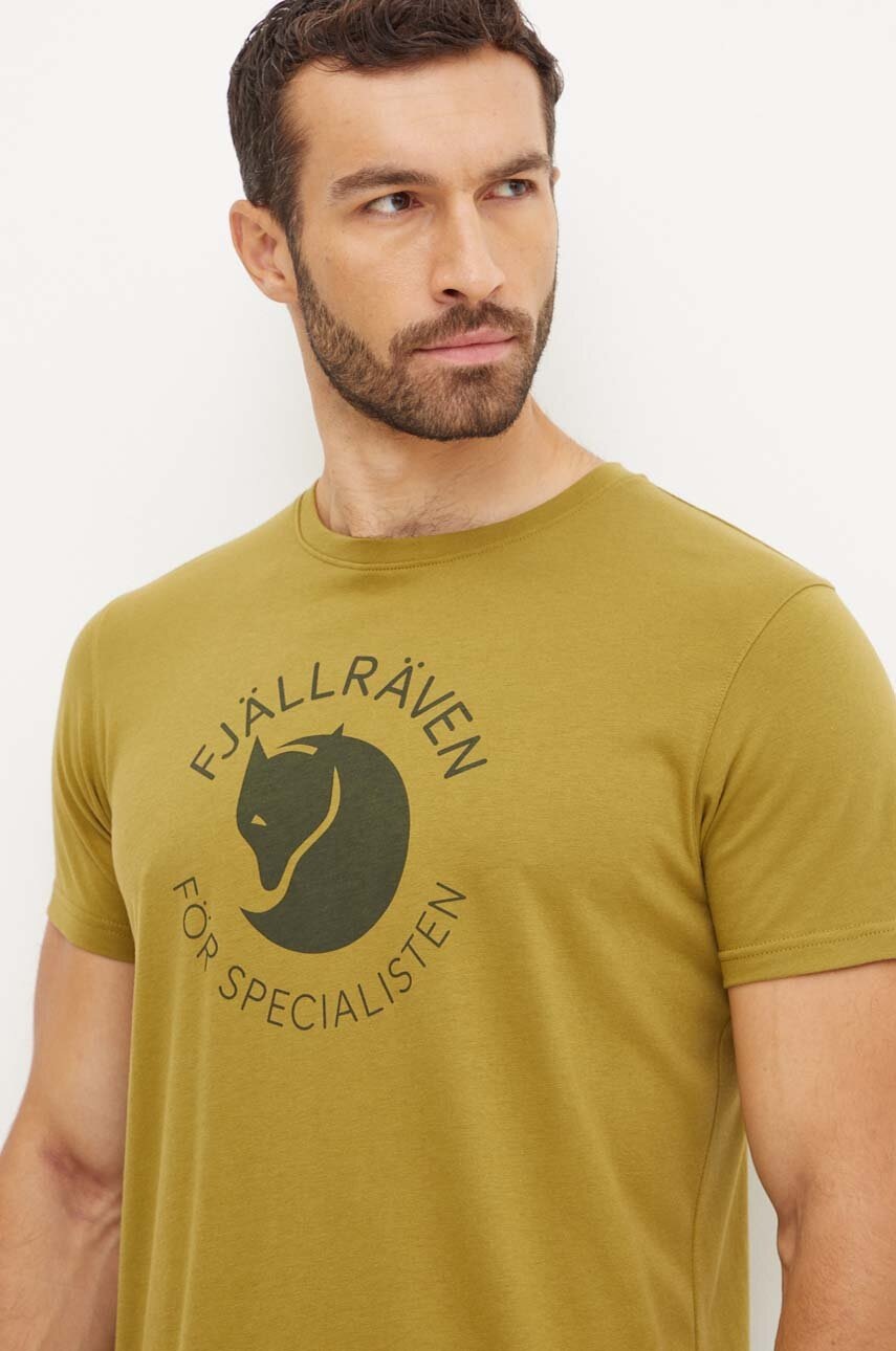 Fjallraven tricou sport Fjällräven Fox culoarea verde, cu imprimeu, F87052.624