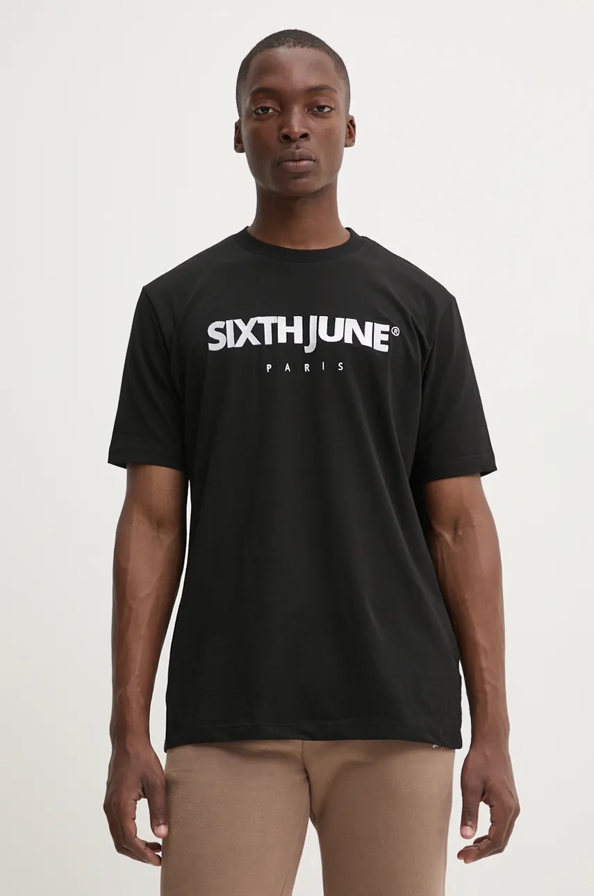 Sixth June tricou barbati, culoarea negru, cu imprimeu, 23613