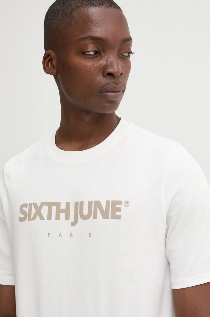 Βαμβακερό μπλουζάκι Sixth June ανδρικό, χρώμα: άσπρο, 25337 φωτογραφία