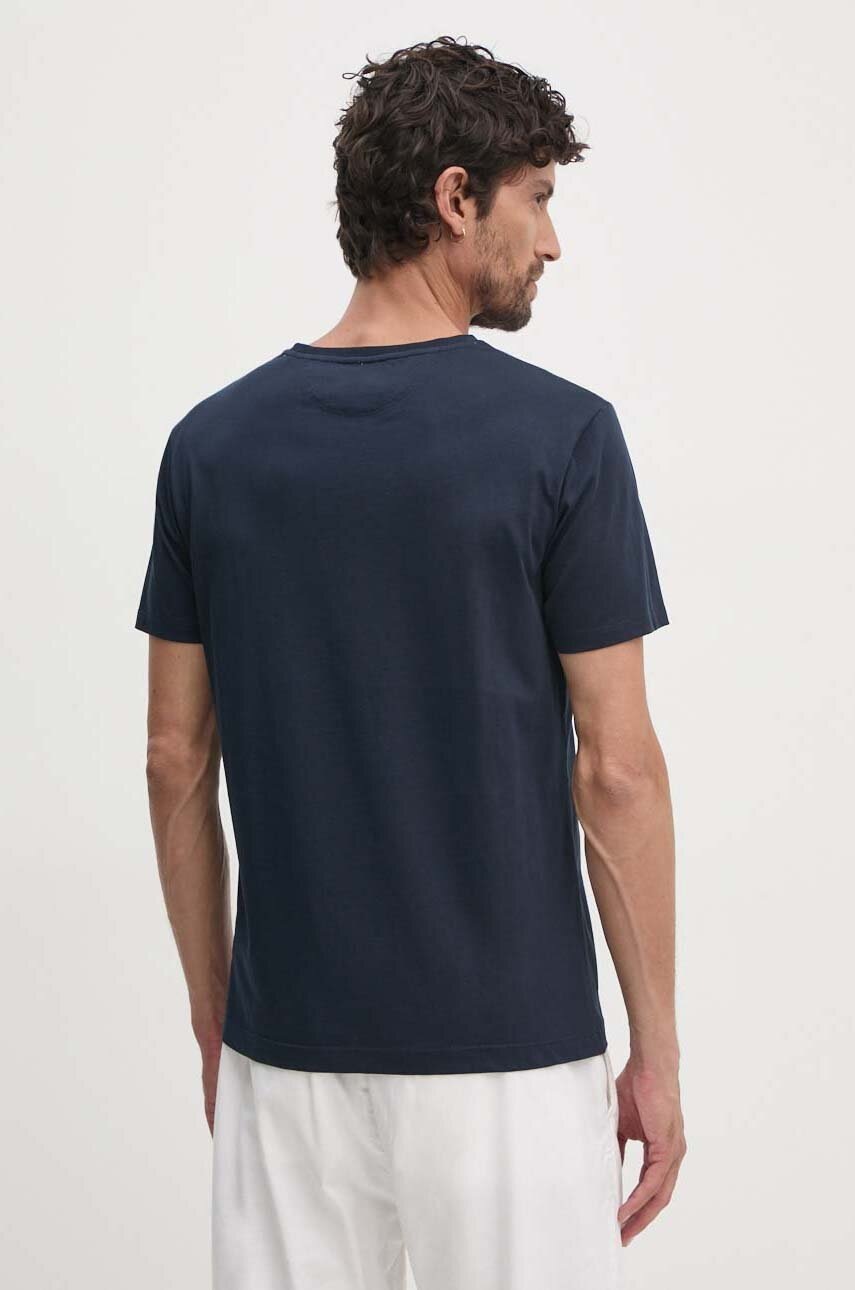 Βαμβακερό μπλουζάκι Hackett London ανδρικό, χρώμα: ναυτικό μπλε, HM500775 φωτογραφία