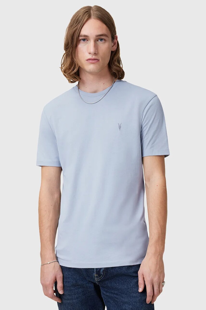 AllSaints tricou din bumbac BRACE barbati, neted, M030JB