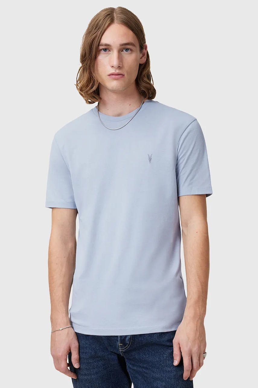 AllSaints tricou din bumbac BRACE barbati, neted, M030JB