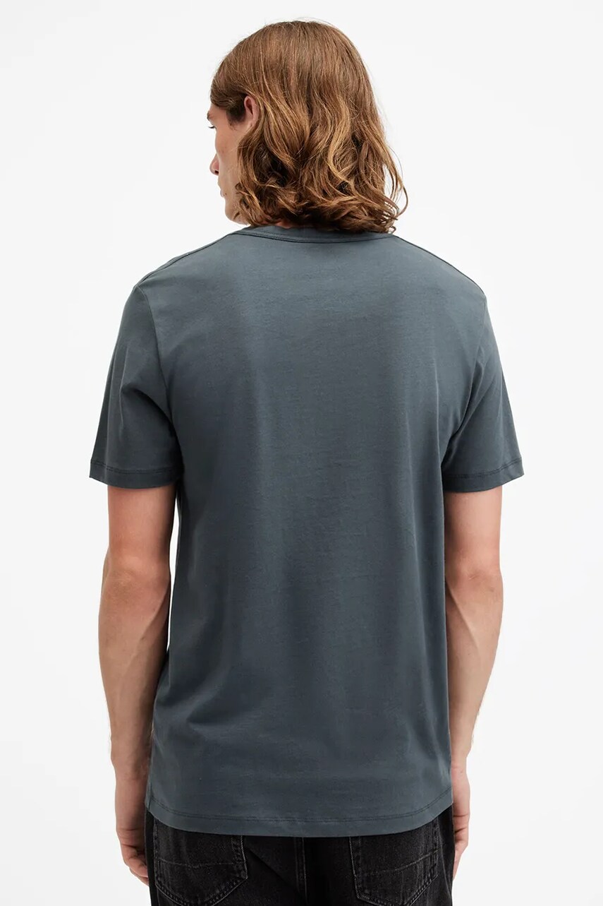 AllSaints pamut póló BRACE sötétkék, férfi, sima, M030JB termék 2. képe